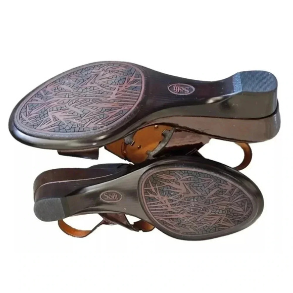 Sofft Open-Toe Wedge Sandal  Brown Sz 10 Narrow READ - Picture 6 of 6